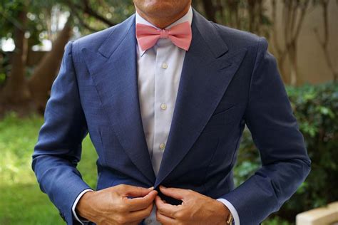 Pastel Pink Bow Tie | Baby Pink Bowtie | Men's Satin Pre-Tied Bow Ties ...