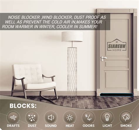 Door Seal Door Draft Stopper 39 Inch Under Door Noise Blocker Sound ...
