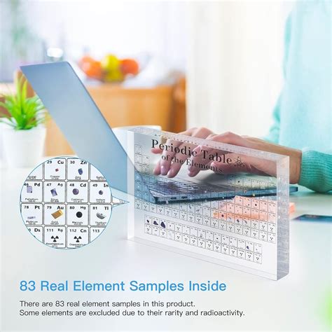 Buy Periodic Table with Real Elements Inside, Easy to Hold, Remarkable ...