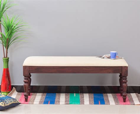 Buy Calgary Solid Wood Six Seater Dining Set With Bench Online on ...