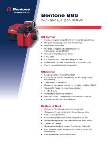 Bentone ST133/146 - Bentone - Enertech AB - PDF Catalogs | Technical ...