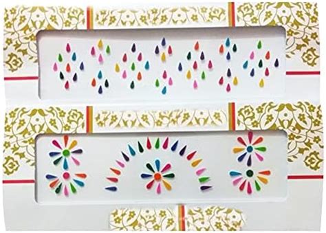 DeLegarde Velvet Small Tilak Bindi Fancy Self-Adhesive Bindis Tikka For ...