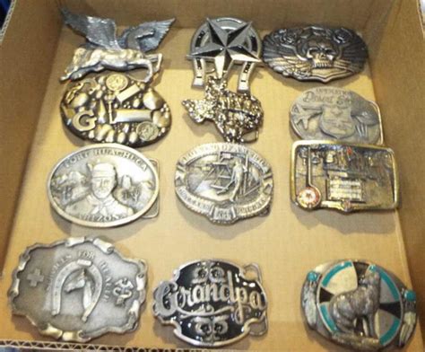 Lot - 12- Vintage Belt Buckles
