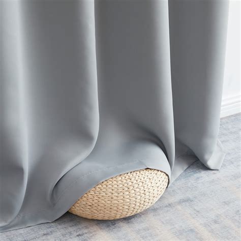 HLC.me Oxford Blackout Heavy Thermal Insulated Blocking Grommet Curtain ...