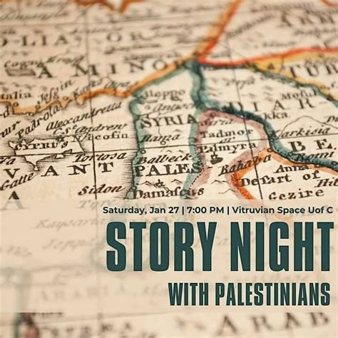 Story Night with Palestinians, Vitruvian Space within the University of ...
