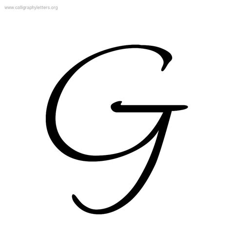 Capital Letter G In Cursive