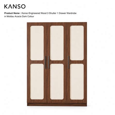 Buy Kanso Engineered Wood Wardrobe with Drawer | 2 & 3 Door Options ...