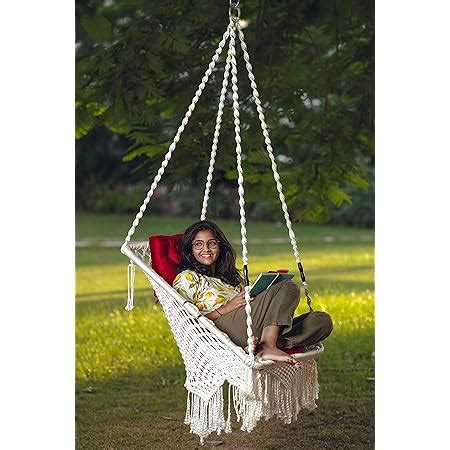 Patiofy Made in India Premium Swing for home, balcony, with Cushion and ...