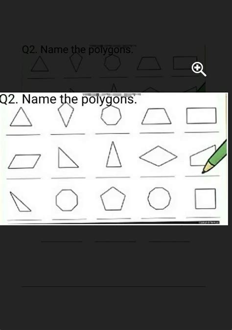 Name all the polygons - Brainly.in