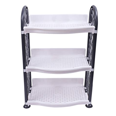 Kuber Industries Plastic 3 Layer Multipurpose Standard Storage Rack ...