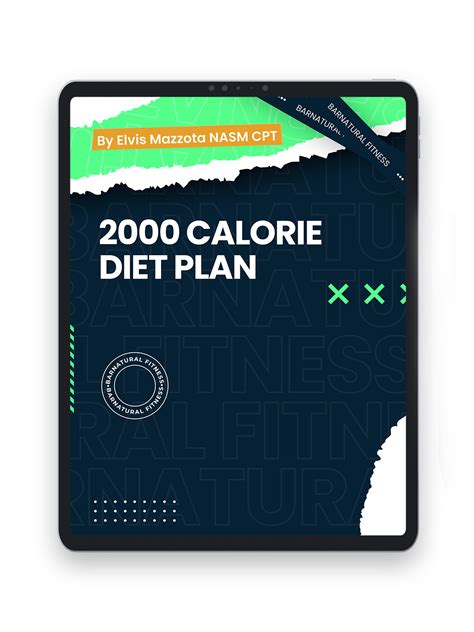 2000 Calorie Diet Plan - Bar Natural Fitness