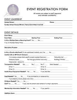 Event Registration Form Pdf | pdfFiller
