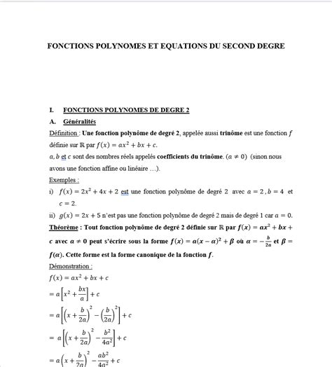 Image result for Maths Seconde Lessons