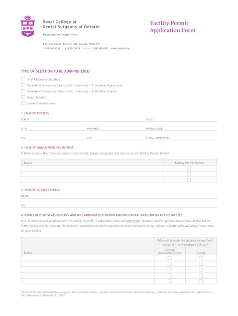 Fillable Online Important information - Royal College of Dental ...