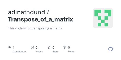 Image result for Transpose of the Matrix Code