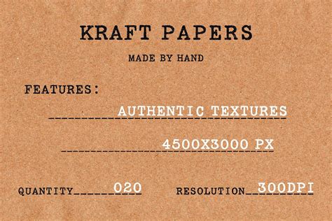 Realistic Kraft Paper Textures Pack