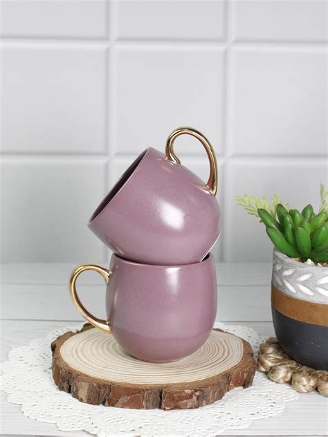 Buy VOLA Bloom Series Ceramic (Porcelain) Premium Tea Cup Set (220ml ...