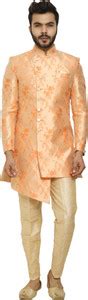 HAASSO Indo Western Sherwani Wedding Dress for Men Ethnic Wear Peach ...