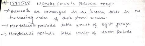 periods are present in Mendeleev’s periodic table. - Brainly.in