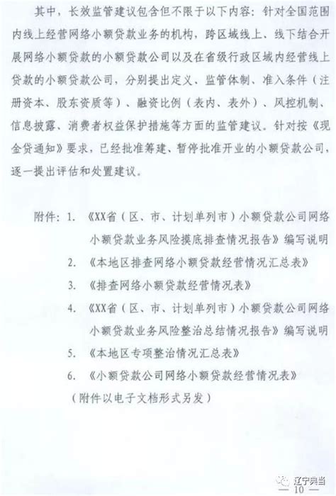 《小额贷款公司网络小额贷款业务风险专项整治实施方案》（全文）