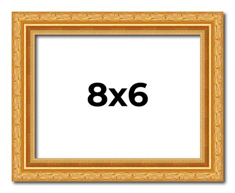 8x6 Solid Wood Antique Picture Frame with UV-Resistant Acrylic & Acid ...
