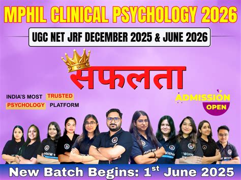 Safalta Course 2026 - MA / MPhil in Clinical Psychology & NET JRF Inte ...