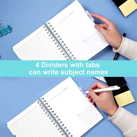 Snapklik.com : CAGIE 5 Subject Notebooks College Ruled Spiral Notebook ...