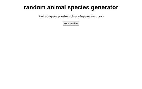 Image result for Random Animal Generator