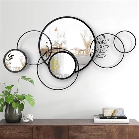 Amazon.com: Uaeoo Wall Mirror Decorative, Print Round Decorative ...