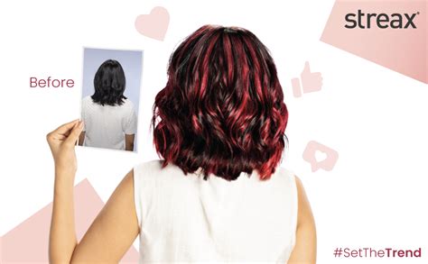 Streax Hair Colour Highlight Kit | Scarlet Red - Pack of 1 | Enriched ...