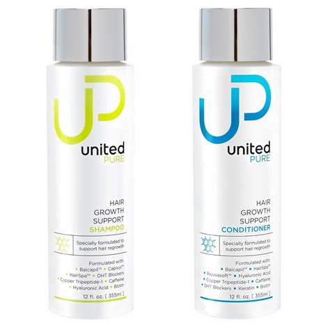 Buy United Pure Hair Growth Shampoo & Conditioner, 2X 12 Oz Bottles ...