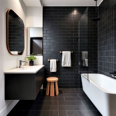 30 Black Floor Bathroom Ideas for A Modern Makeover