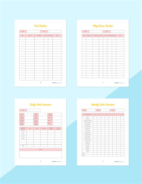 Image result for Blog Planner Template