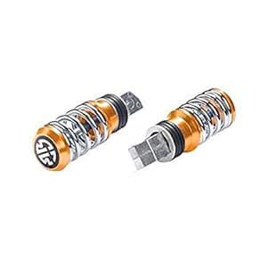 Spring Type Metal Bike Foot Rest Multicolour (Pack of 2) for Tvs Wego ...