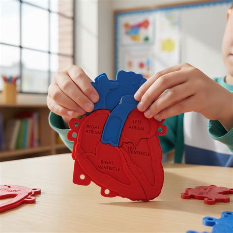 2D Heart Puzzle - Educational Heart Anatomy Tool – The Sculpt Studio