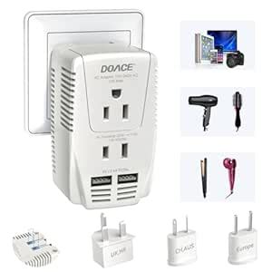 Upgraded 2000W 220V to 110V Converter for European Travel, Voltage ...