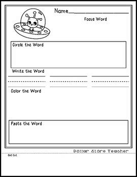 Alien Word Practice Worksheet 的图像结果