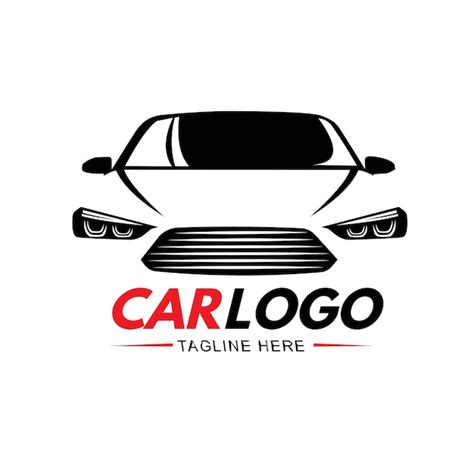 Auto-Logo-Vorderansicht-Vektordesign | Premium Vektor