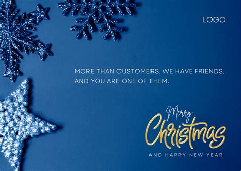 Blue Corporate Christmas Card Designs