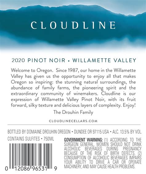 Cloudline Pinot Noir – Dreyfus, Ashby & Co.
