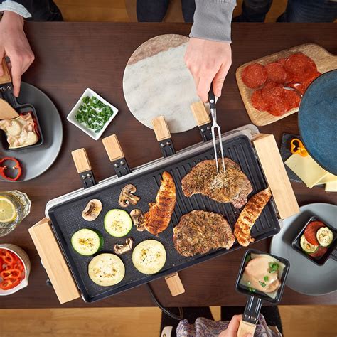 Buy Raclette Table Grill, COKLAI Raclette Grill 2 in 1 Indoor Grill ...