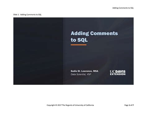 Image result for How to Add Comments in SQL