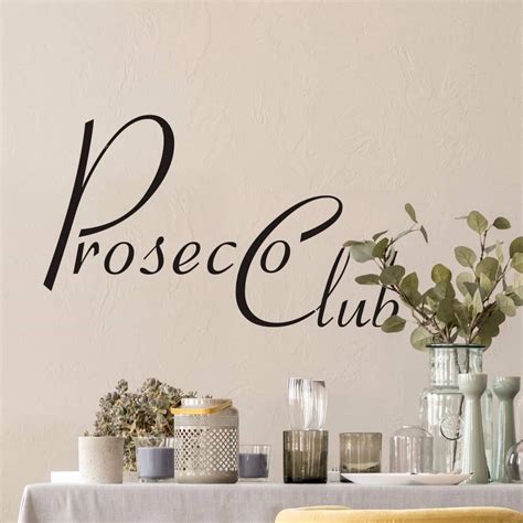Prosecco Club Wall Sticker | wall-art.com