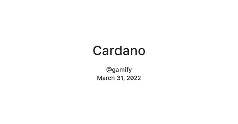 Cardano — Teletype