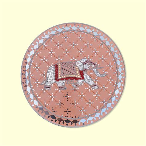 Buy Mewar Elephant Lippan Art Wall Decor Online On Zwende