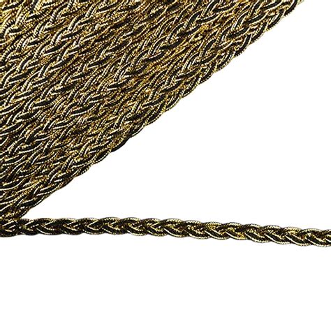 5/16"x 15 Yards Black with Gold Trim 5 Packs Metallic Braid Trims ...