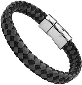 M Men Style Leather, Stainless Steel Bracelet Price in India - Buy M ...