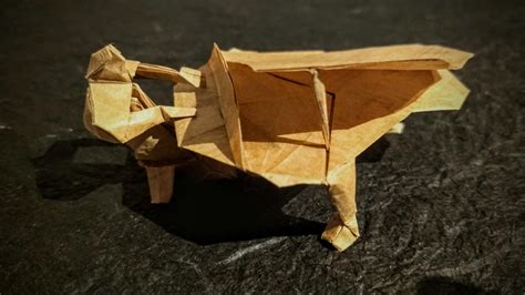 Pianist designed by Robert J. Lang and folded by me from Alios Kraft ...