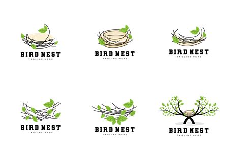 Bird's Nest Logo Design, Bird House Vect Graphic by AR Graphic · Creative Fabrica