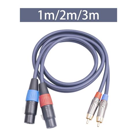 XLR to RCA Cable Audio Connection for Livestream Broadcast Mixers Ampl ...